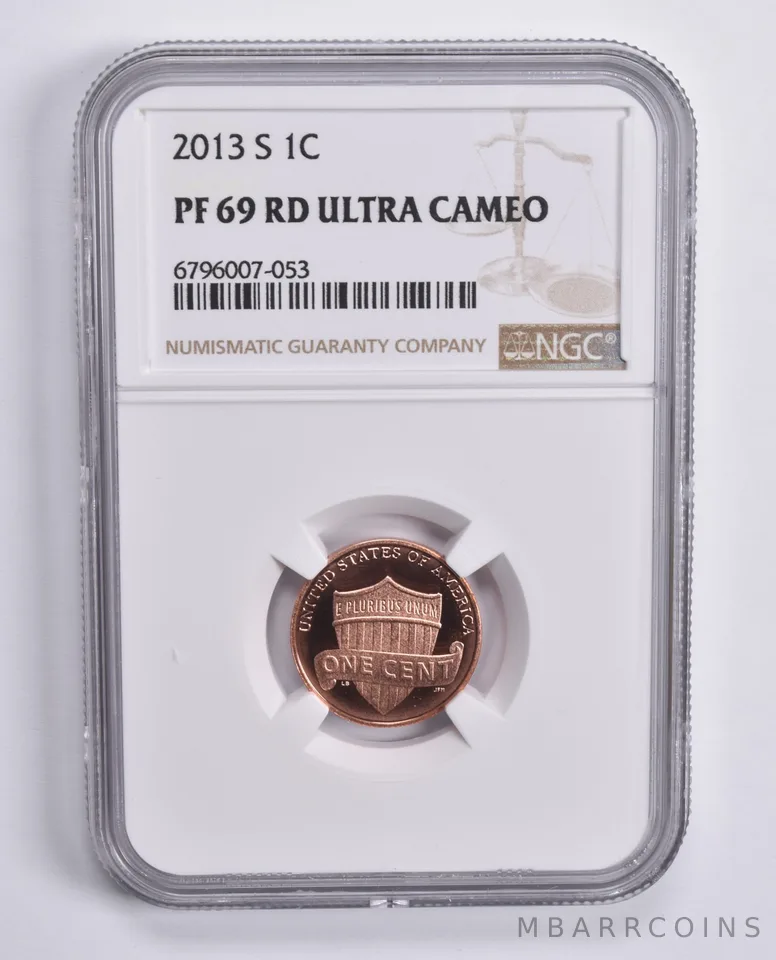 2013-S Lincoln Cent Union Shield PF69 RD UCAM NGC Brown Lbl