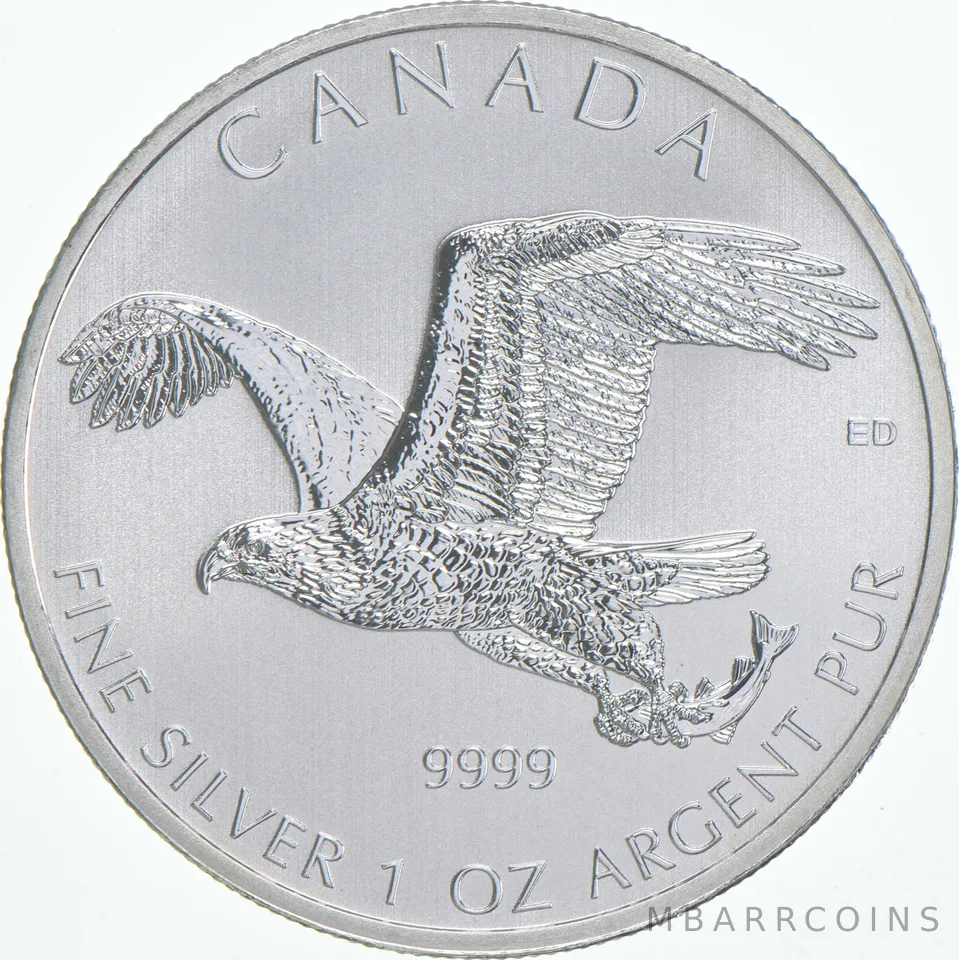 2014 Canada 5 Silver Dollars Eagle 1 oz Silver Canadian