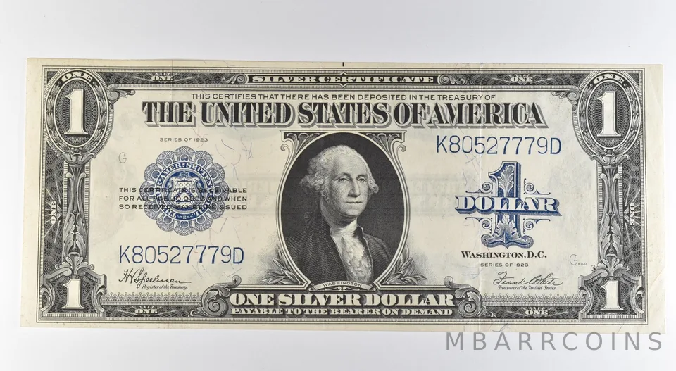 1923 $1 Silver Certificate Large Note Blue Seal Fr#237 *0529