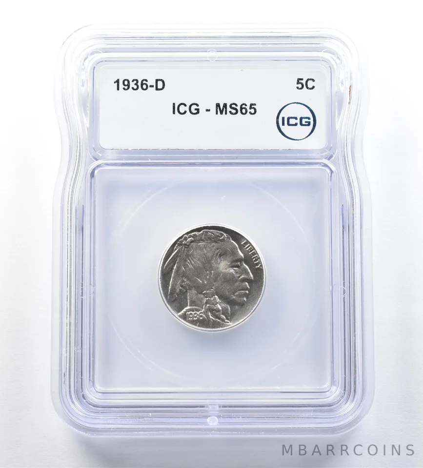 1936-D Indian Head Buffalo Nickel MS65 ICG *0550