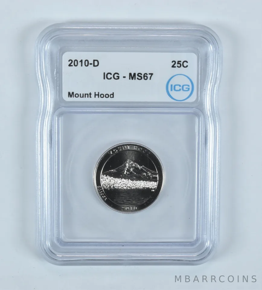 2010-D Washington Quarter ATB Mount Hood MS67 ICG