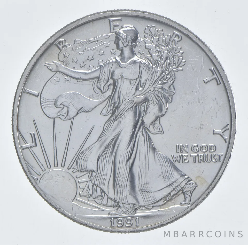 Better Date 1991 American Silver Eagle 1 Troy Oz .999 Fine Silver *190