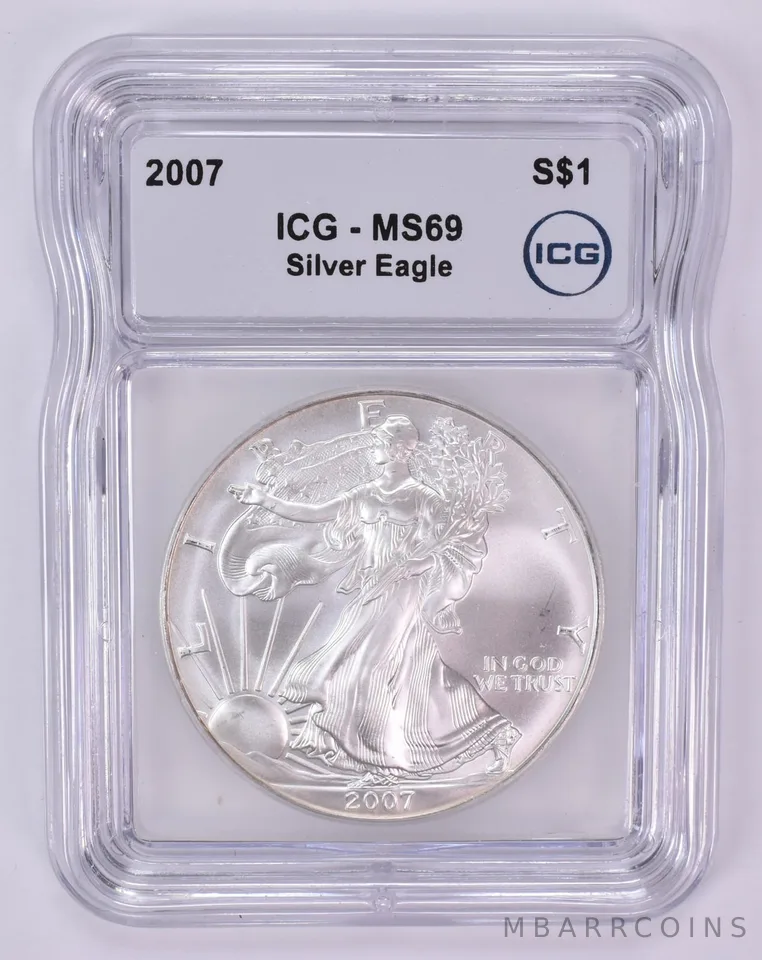 2007 American Silver Eagle MS69 ICG