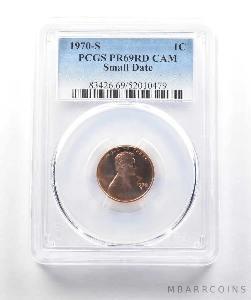 1970-S Lincoln Memorial Cent Small Date PR69 RD CAM PCGS *0178