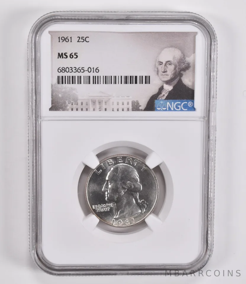 1961 Washington Quarter MS65 NGC Special Label