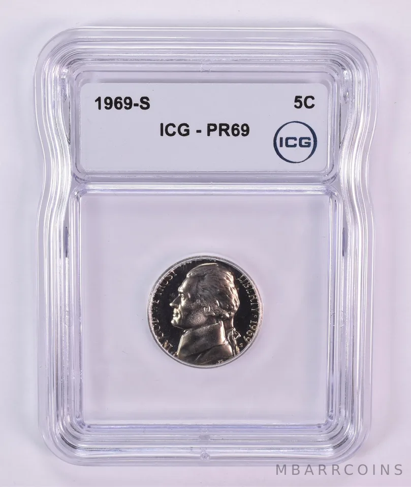 1969-S Jefferson Nickel PR69 ICG