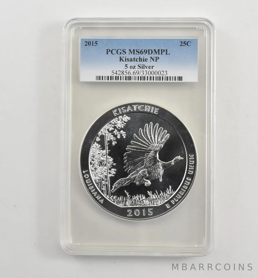 2015 5 Oz Silver Quarter America The Beautiful Kisatchie MS69 DMPL PCGS *1725