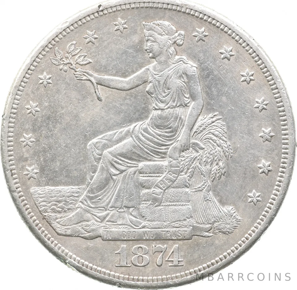 1874-S Seated Liberty Trade Dollar *4588