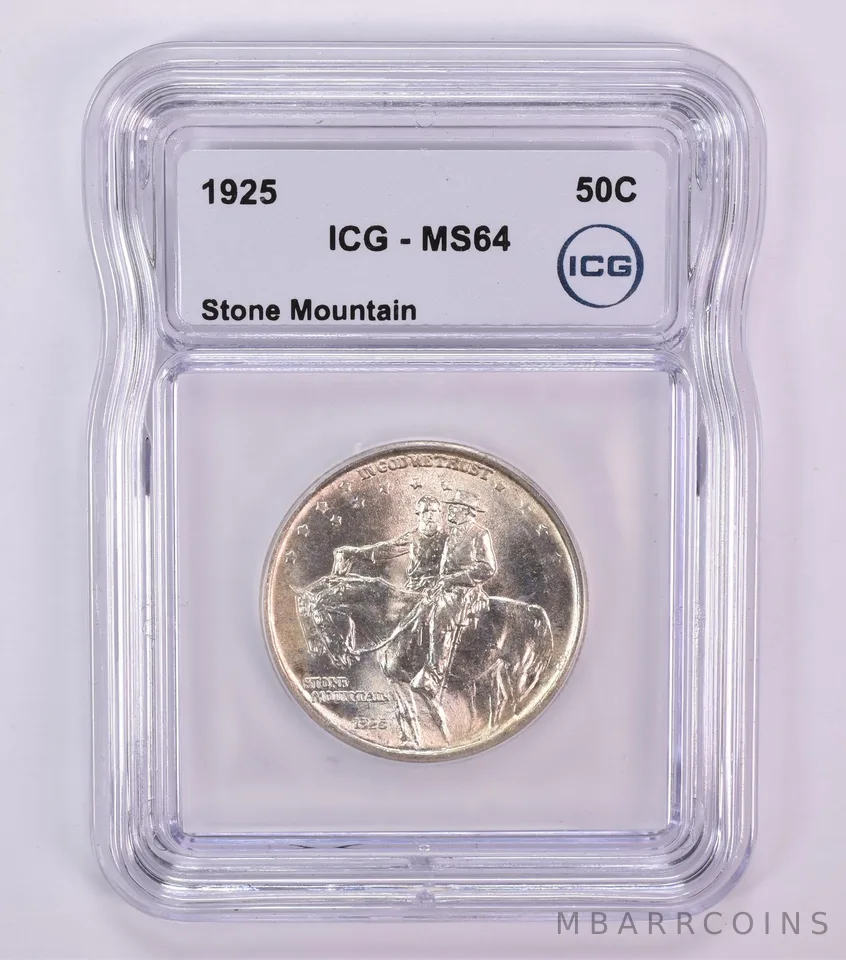 1925 Stone Mountain Commemorative Half Dollar MS64 ICG