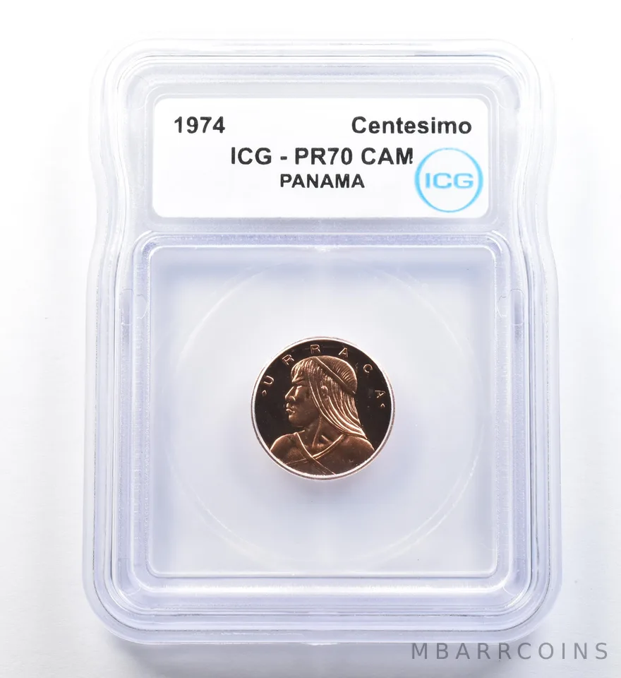 1974 Panama Centesimo PR70 CAM ICG *1136