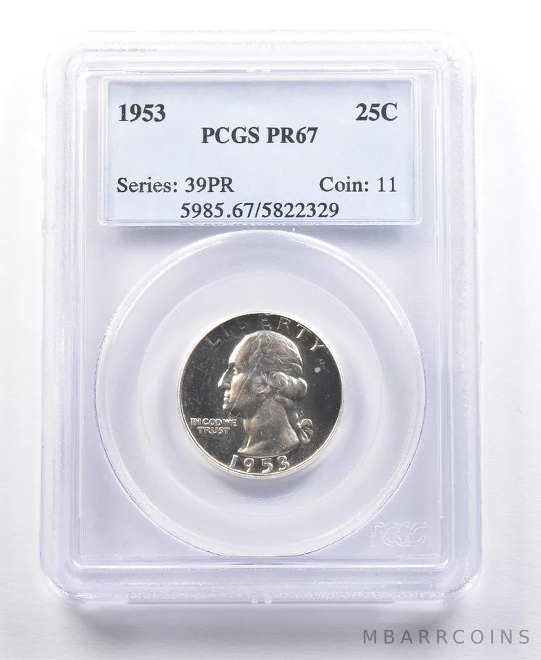 1953 Washington Quarter PR67 PCGS *2157