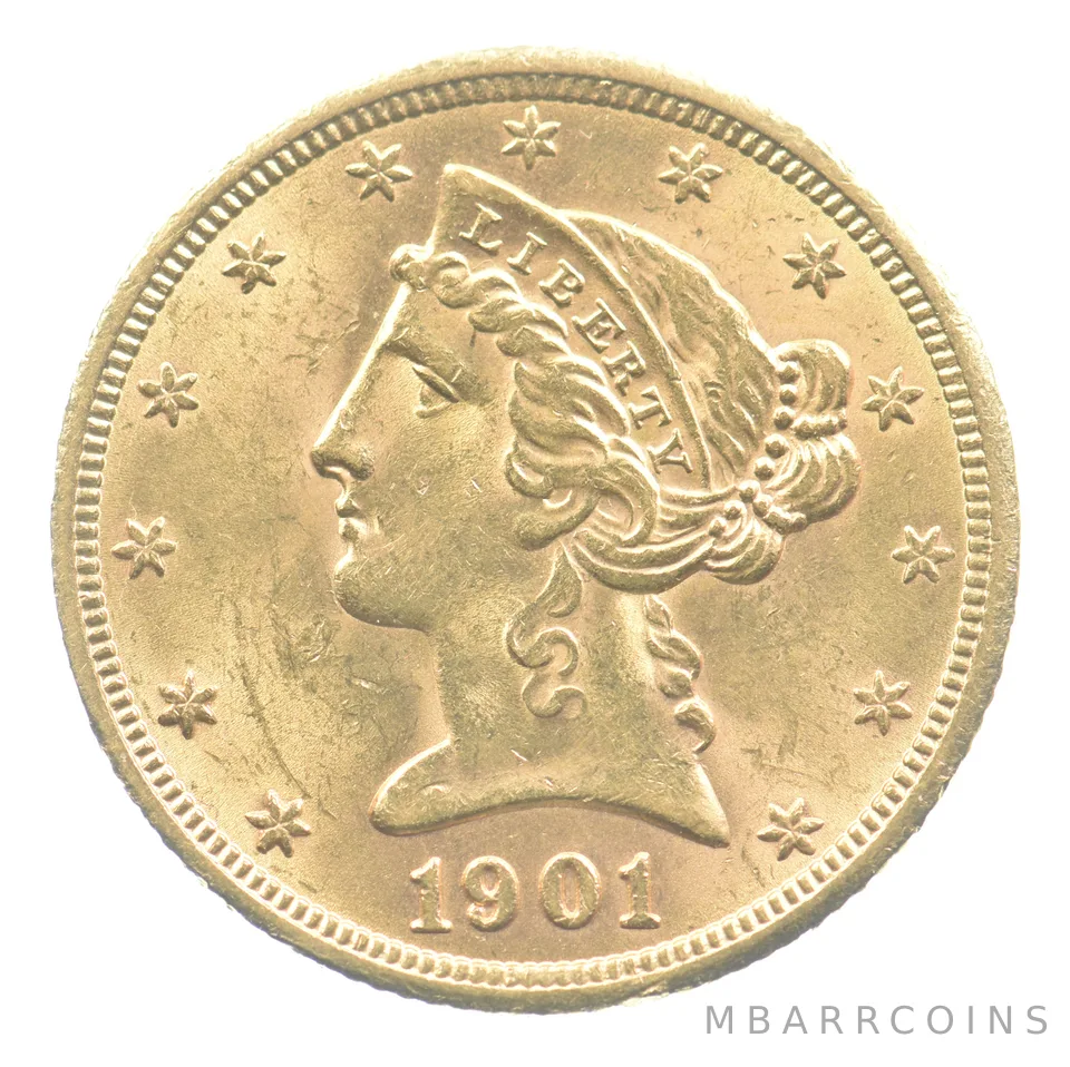 1901-S $5 Liberty Head Gold Half Eagle *9144