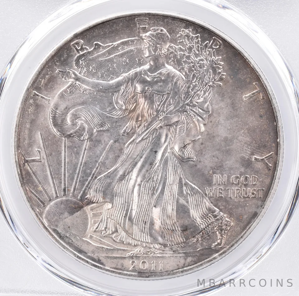 2011 American Silver Eagle MS67 PCGS Beautiful Tone *1356