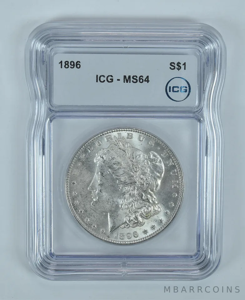 1896 Morgan Silver Dollar MS64 ICG