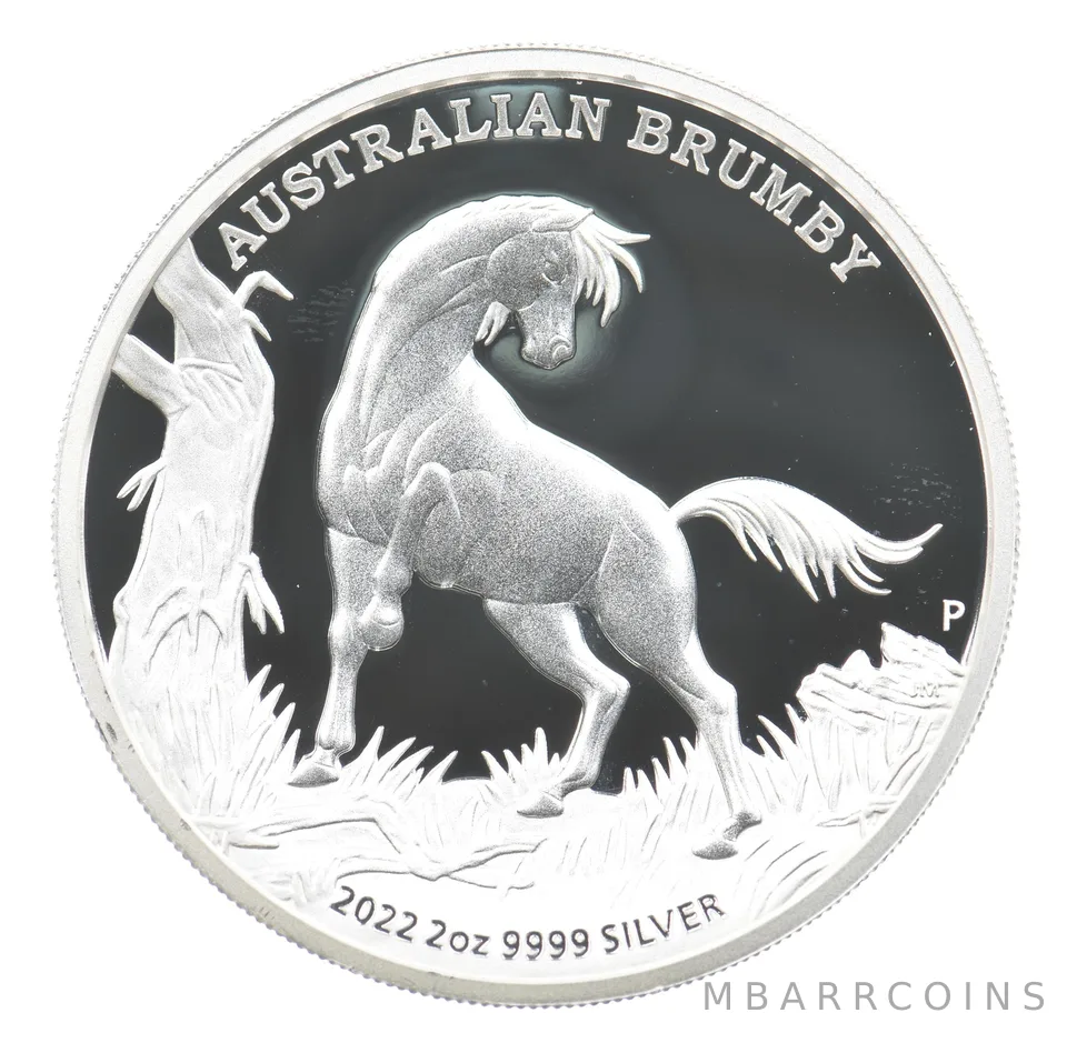 2022 Australia 2 Dollars Silver Australian Brumby 2 Oz Silver *0667