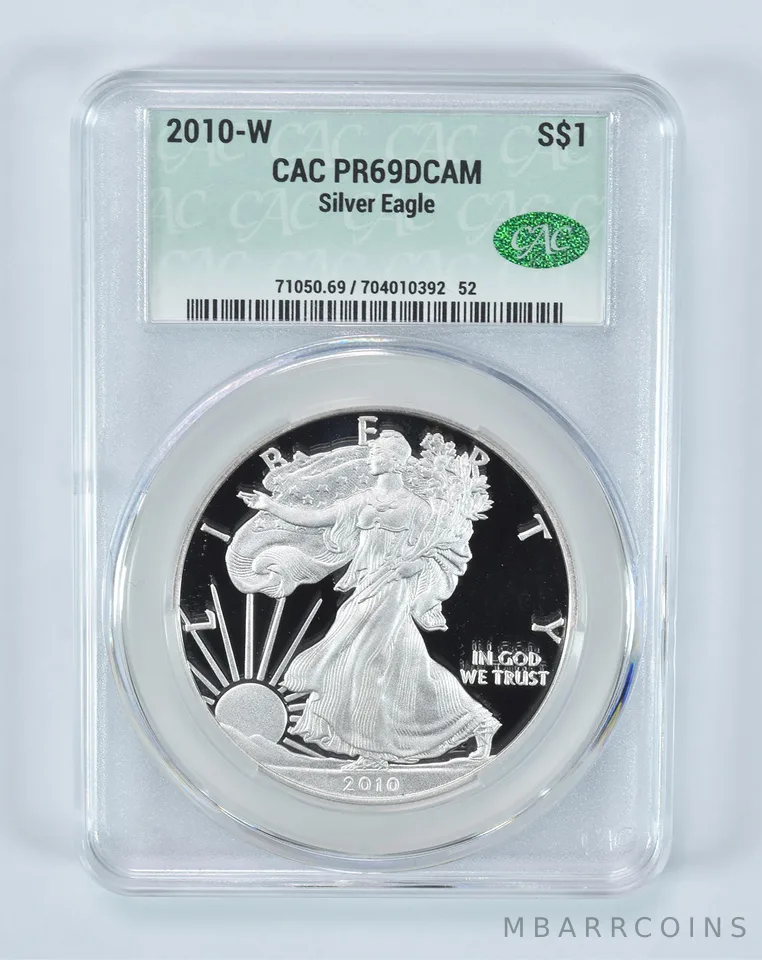 2010-W American Silver Eagle PR69 DCAM CAC CACg
