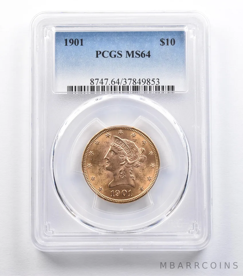 1901 $10 Liberty Head Gold Eagle MS64 PCGS *2234