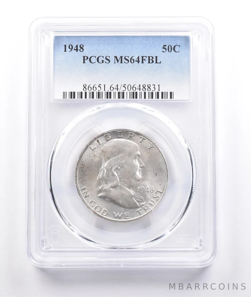 1948 Franklin Half Dollar MS64 FBL PCGS a6836