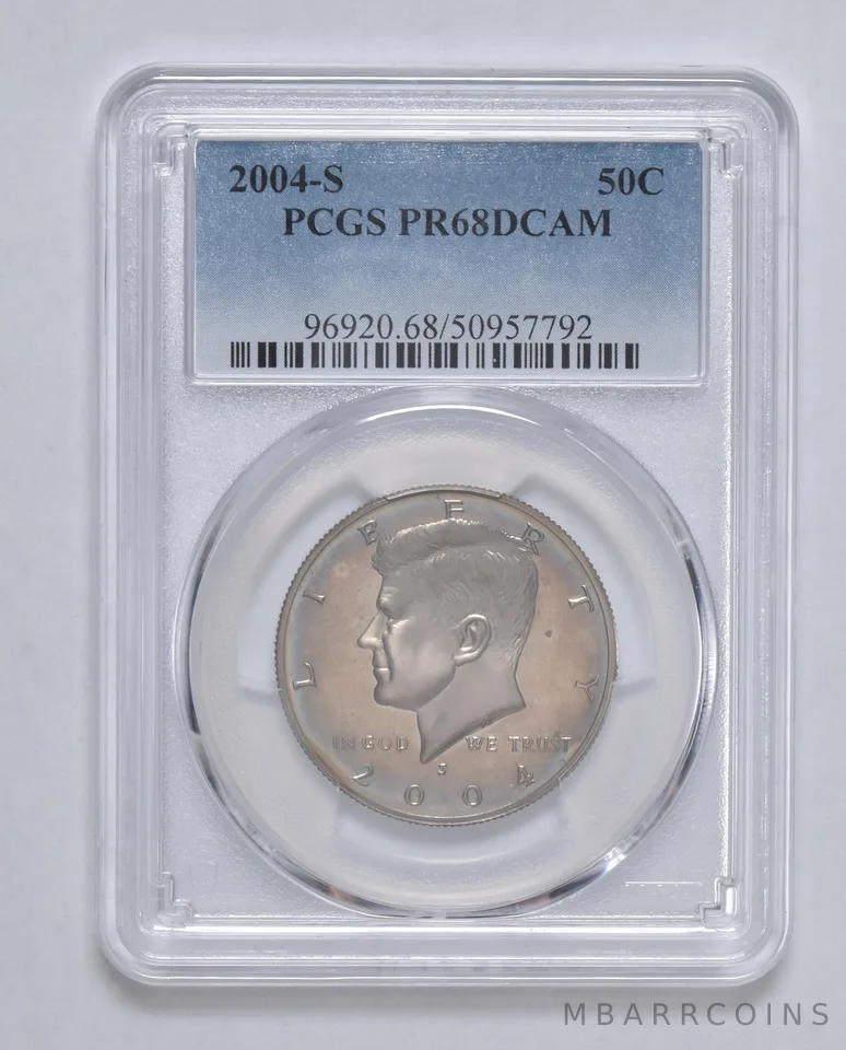 2004-S Kennedy Half Dollar PR68 DCAM PCGS Hazy *8012
