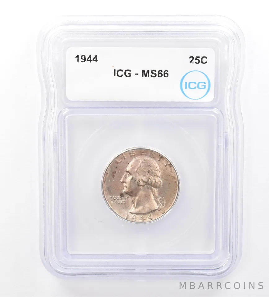 1944 Washington Quarter MS66 ICG Beautiful Tone *1646