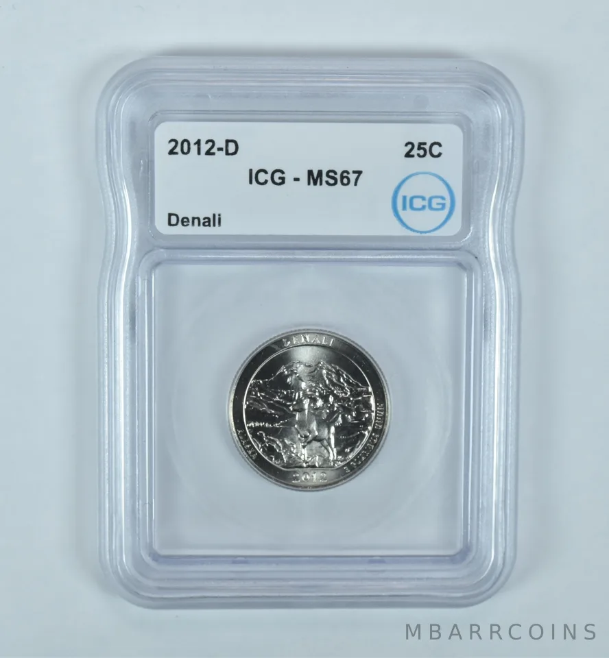 2012-D Washington Quarter ATB Denali MS67 ICG