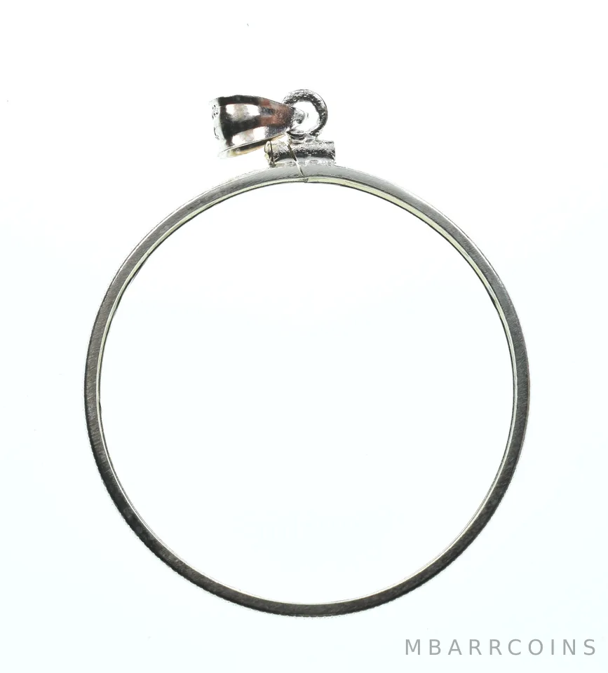 Sterling Silver 36 MM Voyageur Dollar Canada Coin Bezel Pendant Frame Edge *2159