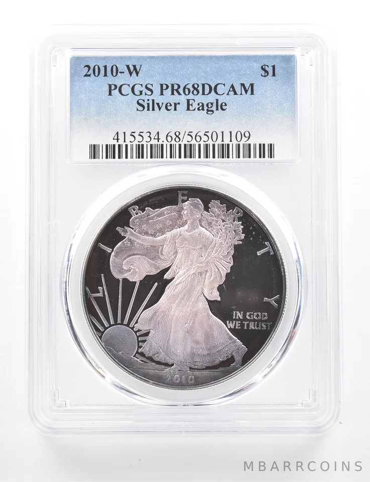 2010-W American Silver Eagle PR68 DCAM PCGS Beautiful Tone *3426