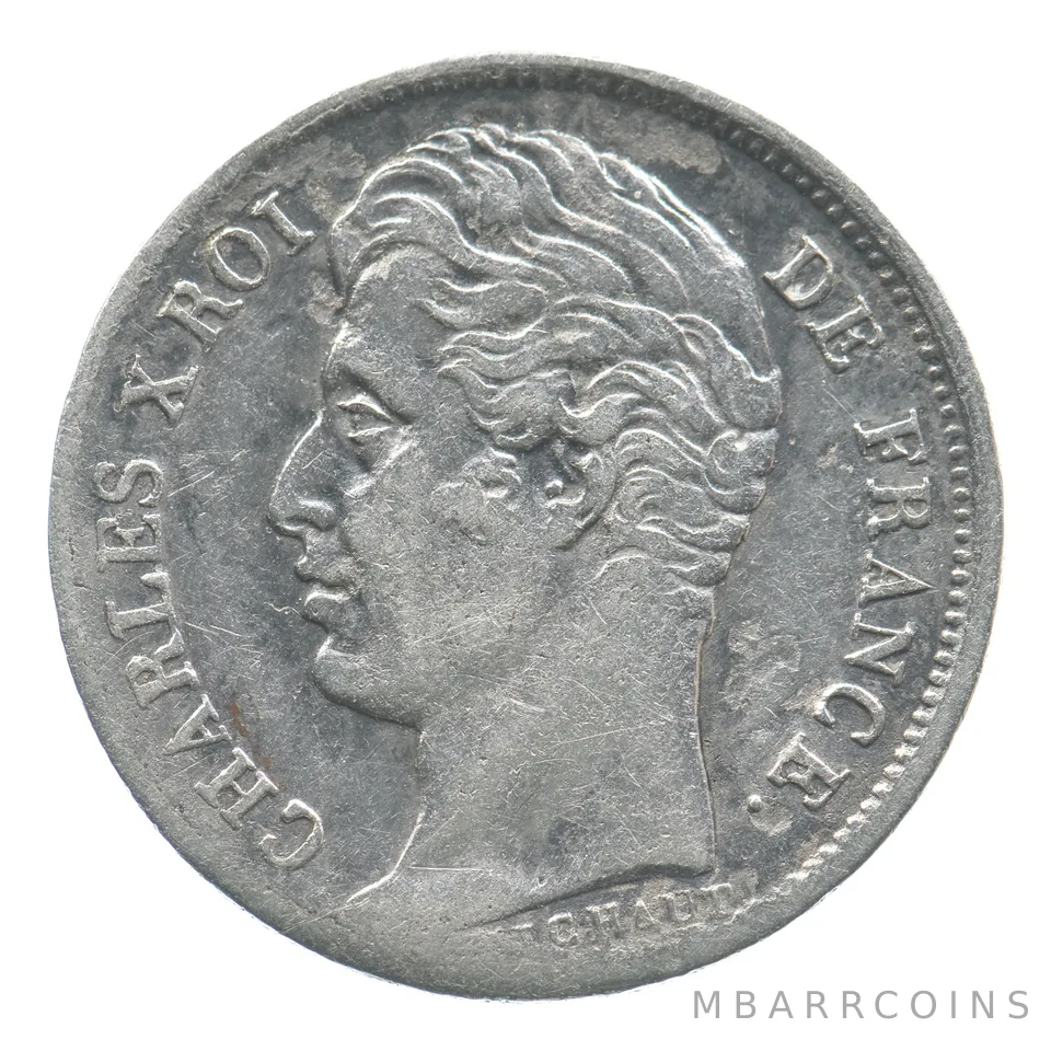 1827 A France Half Franc 1/2 Charles X *6457