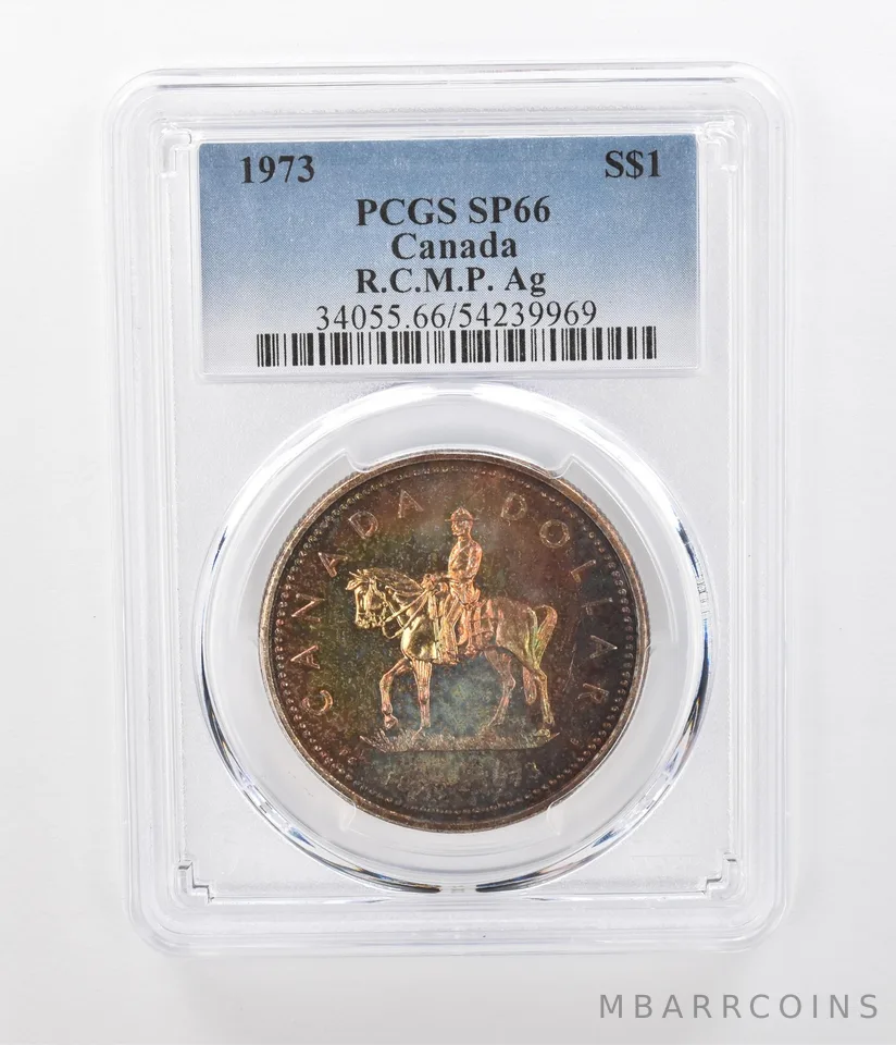 1973 Canada 1 Dollar Silver RCMP SP66 PCGS Beautiful Tone a1214