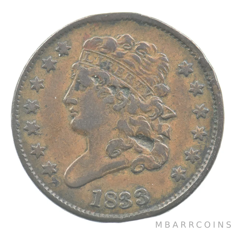 1833 Classic Head Half Cent *6140