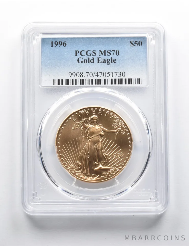 1996 $50 American Gold Eagle 1 Oz Gold MS70 PCGS
