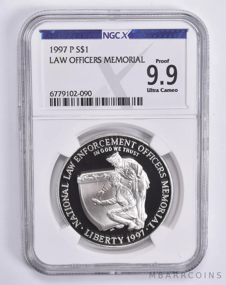 1997-P Law Enforcement Commemorative Dollar Proof 9.9 UCAM NGC X NGCX