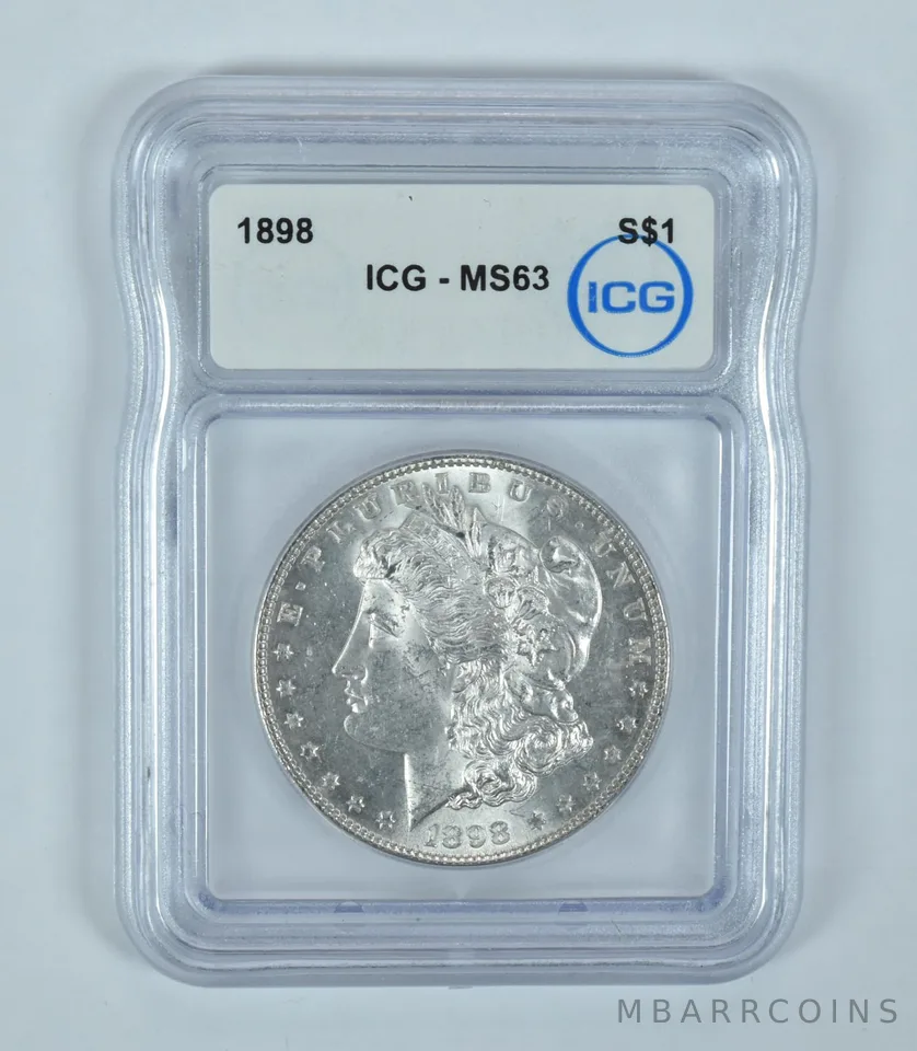 1898 Morgan Silver Dollar MS63 ICG