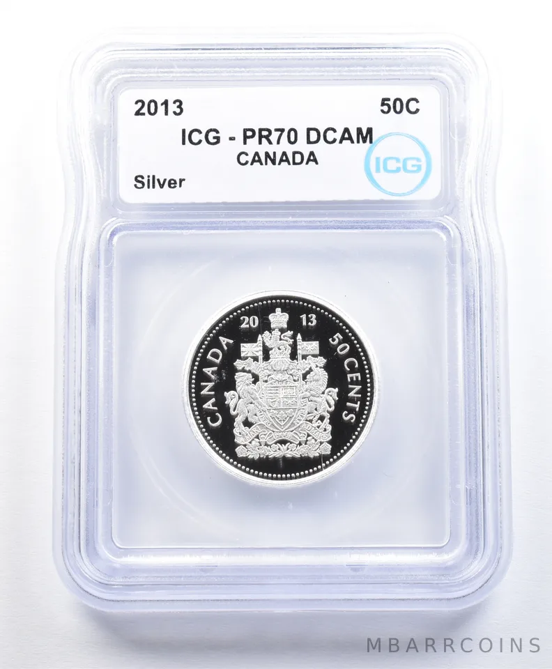 2013 Canada 50 Cents Silver PR70 DCAM ICG a0939