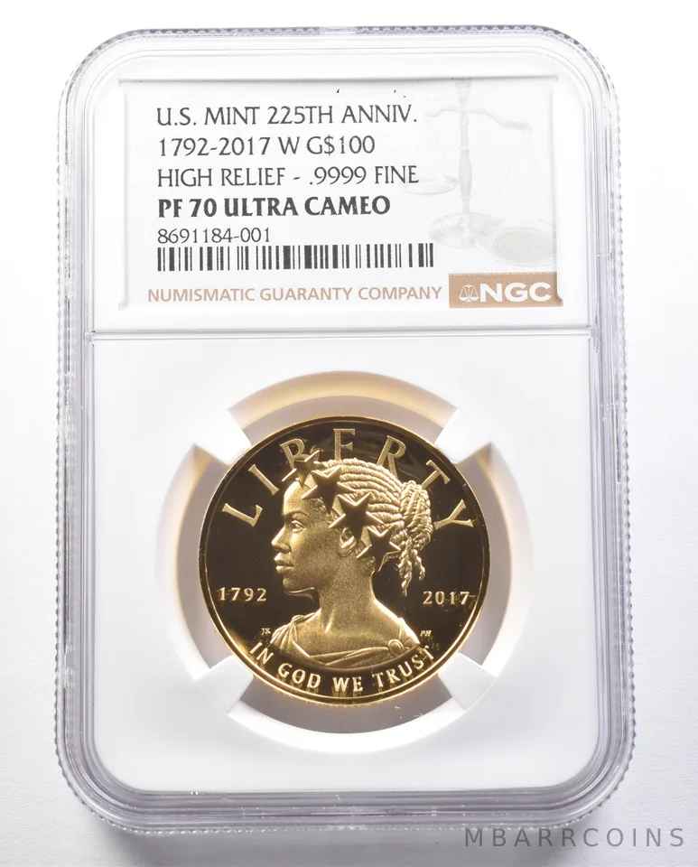 2017-W $100 American Gold Liberty High Relief 1 Oz Gold PF70 UCAM NGC