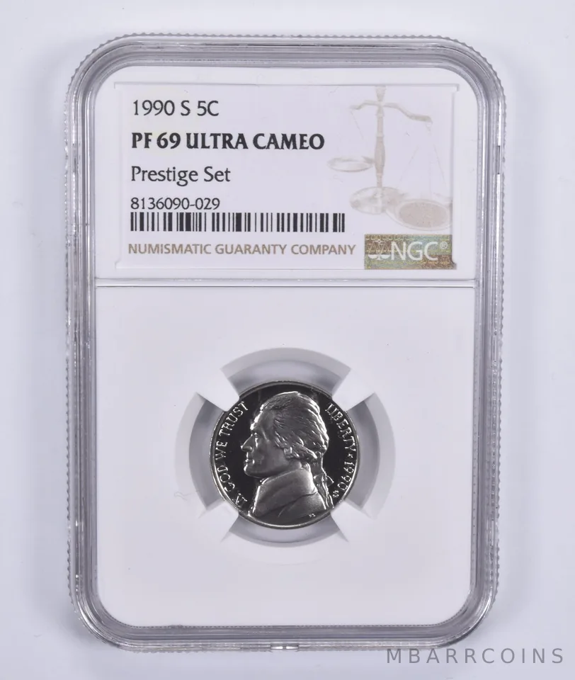 1990-S Jefferson Nickel Prestige Set PF69 UCAM NGC