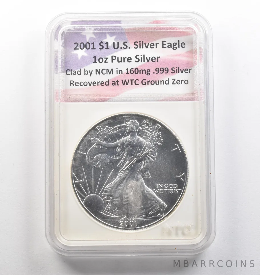 2001 American Silver Eagle WTC Ground Zero NTC *4009
