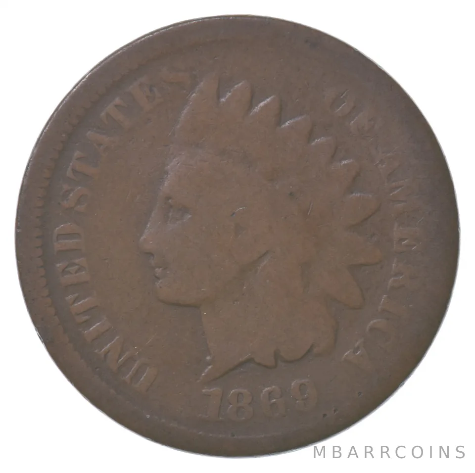 1869 Indian Head Cent a7346