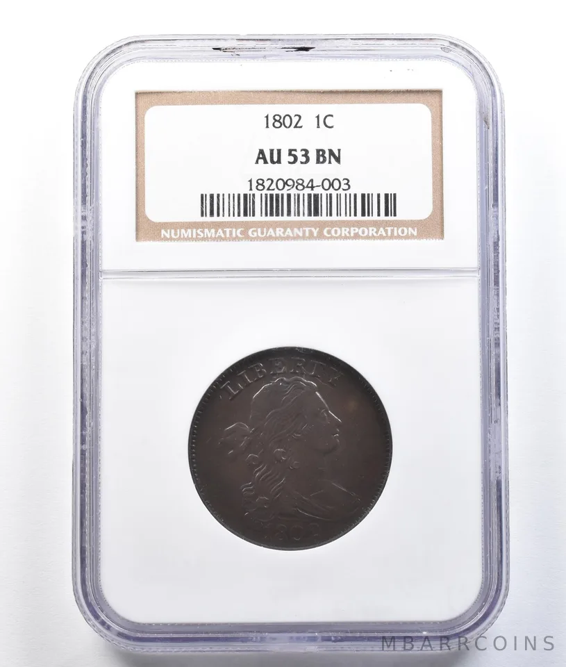1802 Draped Bust Large Cent AU53 BN NGC a1496