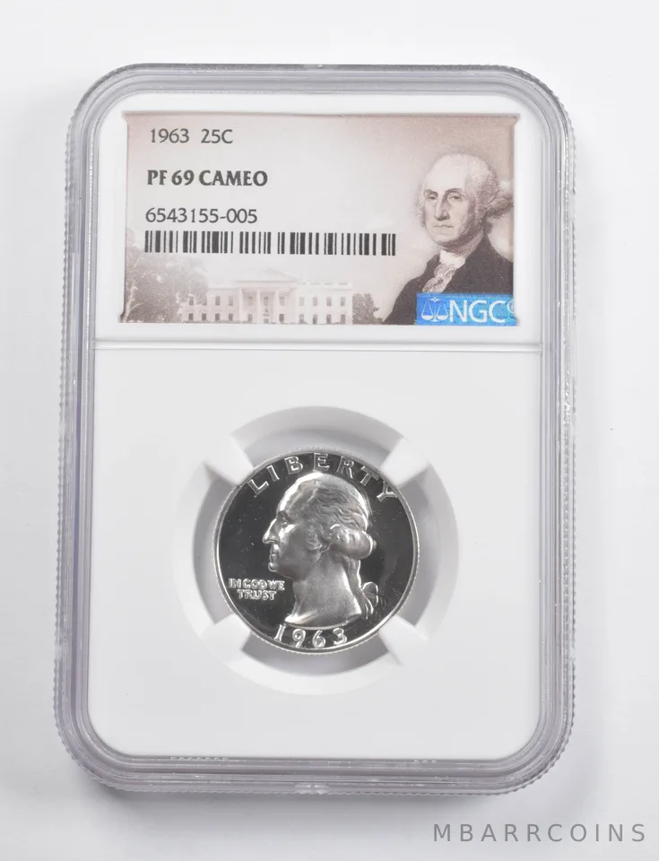 PF69 CAM 1963 Washington Quarter NGC a3472