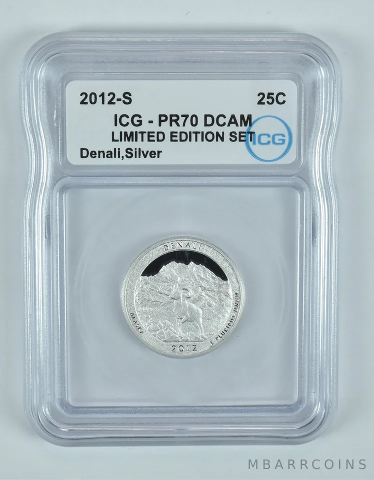 2012-S Washington Quarter Silver ATB Denali Limited Edition Set PR70 DCAM ICG