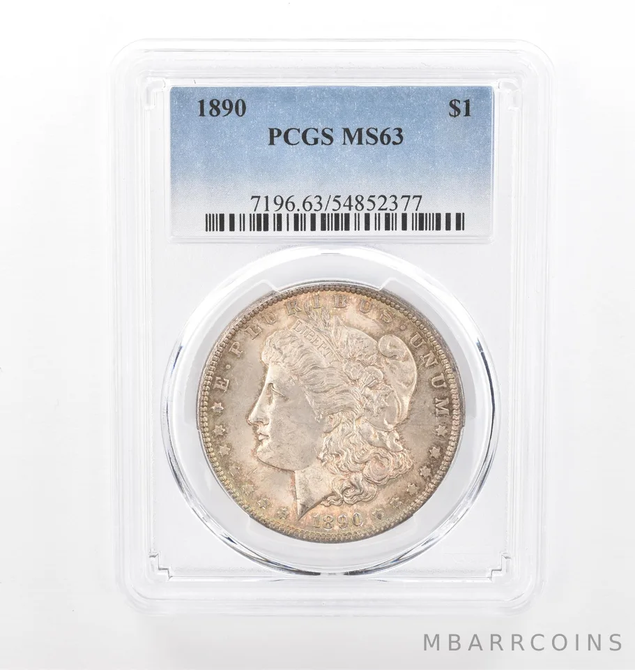 1890 Morgan Silver Dollar MS63 PCGS Beautiful Tone *2079
