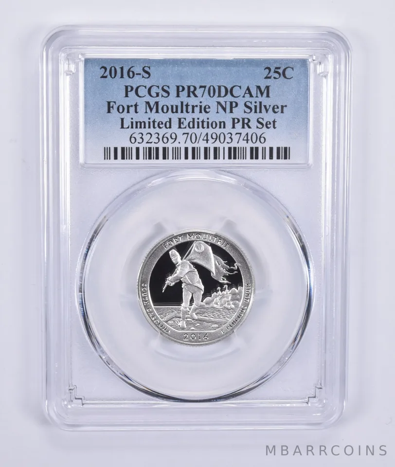 2016-S Quarter Silver Fort Moultrie Limited Edition Set PR70 PCGS