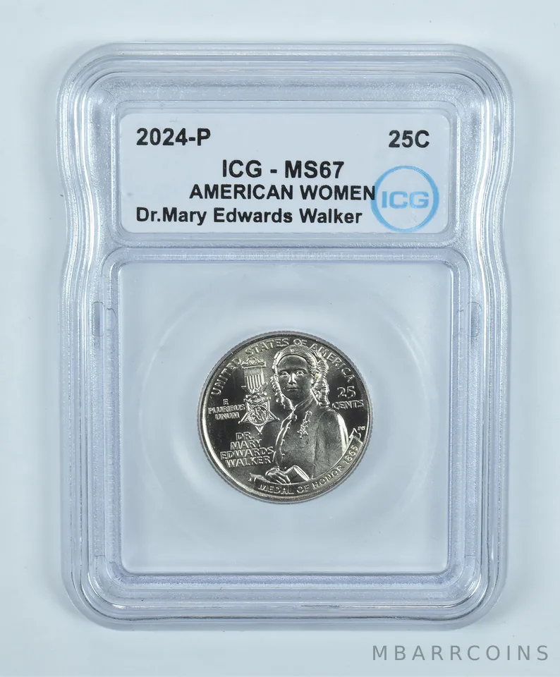 2024-P American Women Quarter Dr Mary Edwards Walker MS67 ICG