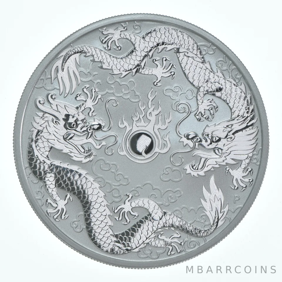 2019 P Australia 1 Dollar Silver Double Dragons 1 Oz
