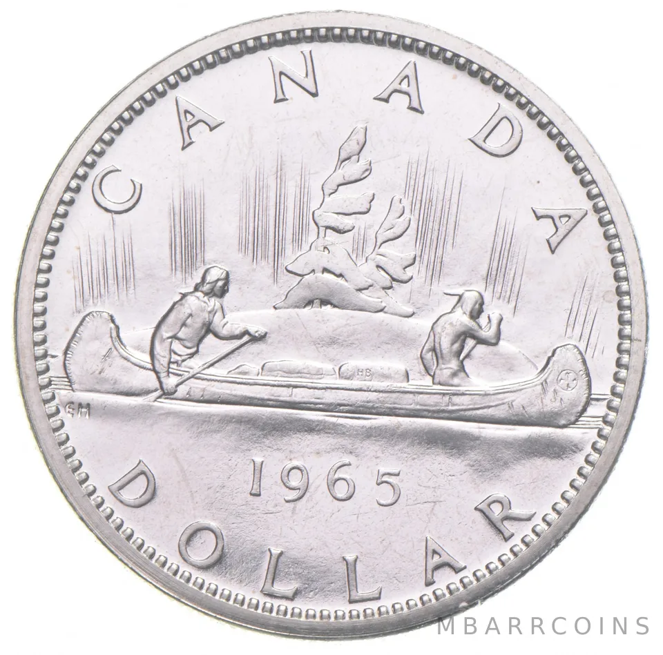 1965 Canada 80% Silver Canadian Silver Dollar
