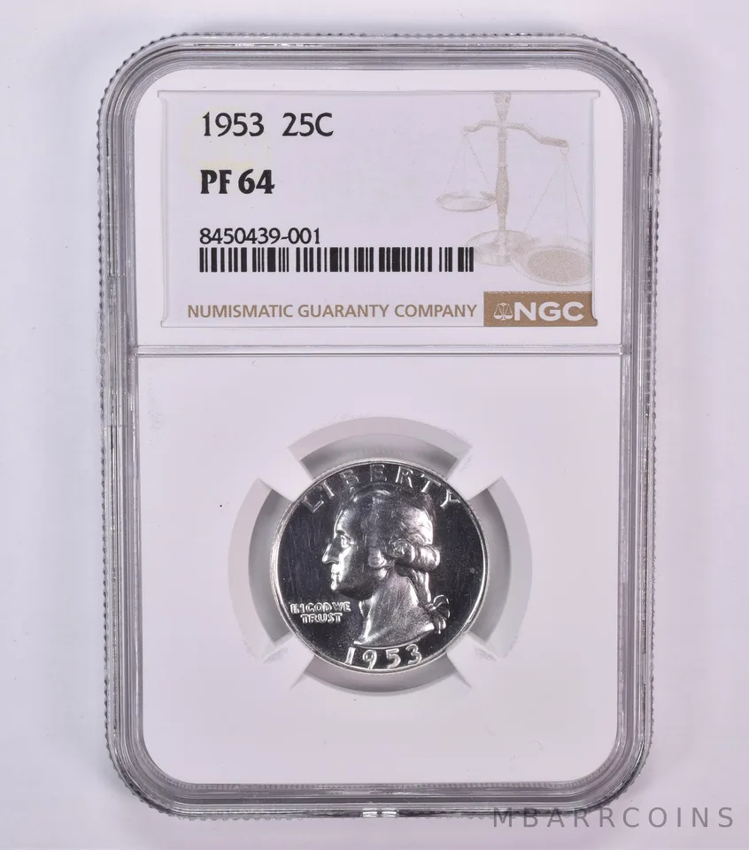 1953 Washington Quarter PF64 NGC Brown Label
