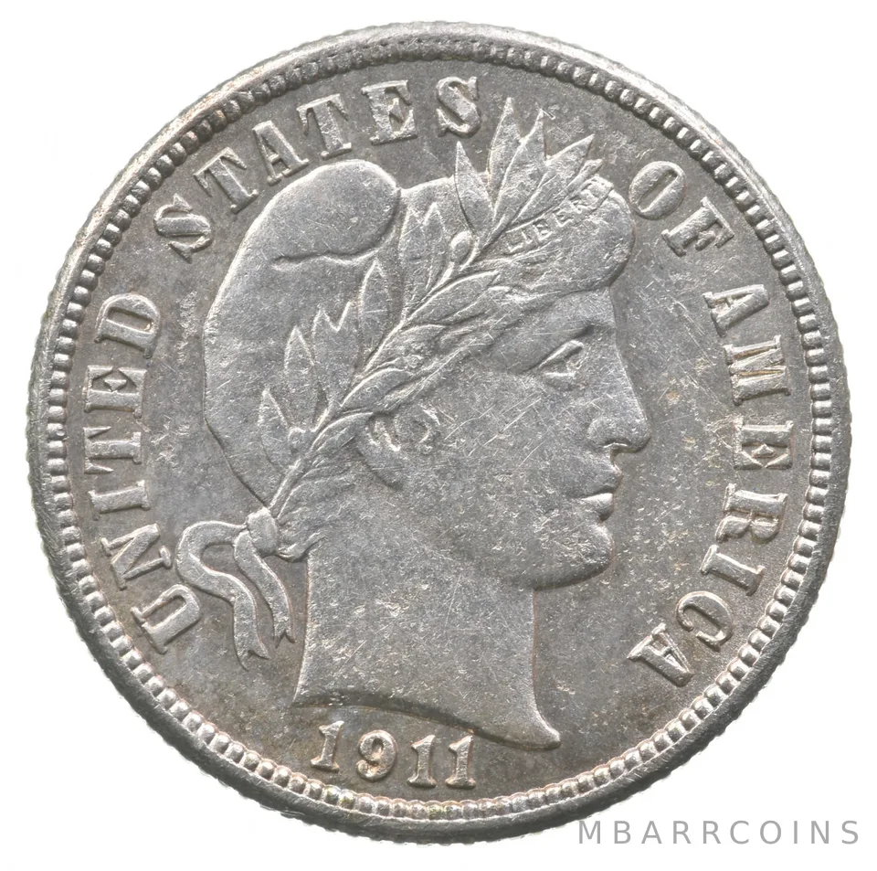 1911-S Barber Dime a7183