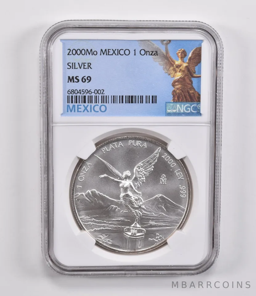 2000 Mo Mexico 1 Onza Libertad Mexican MS69 NGC