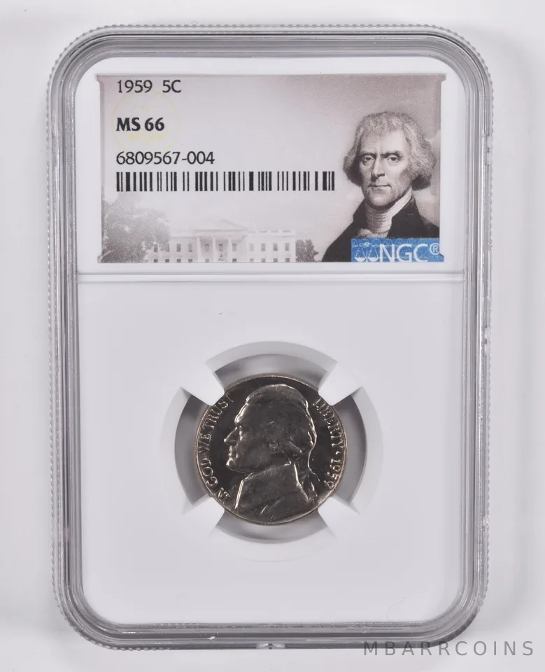 1959 Jefferson Nickel MS66 NGC Special Label